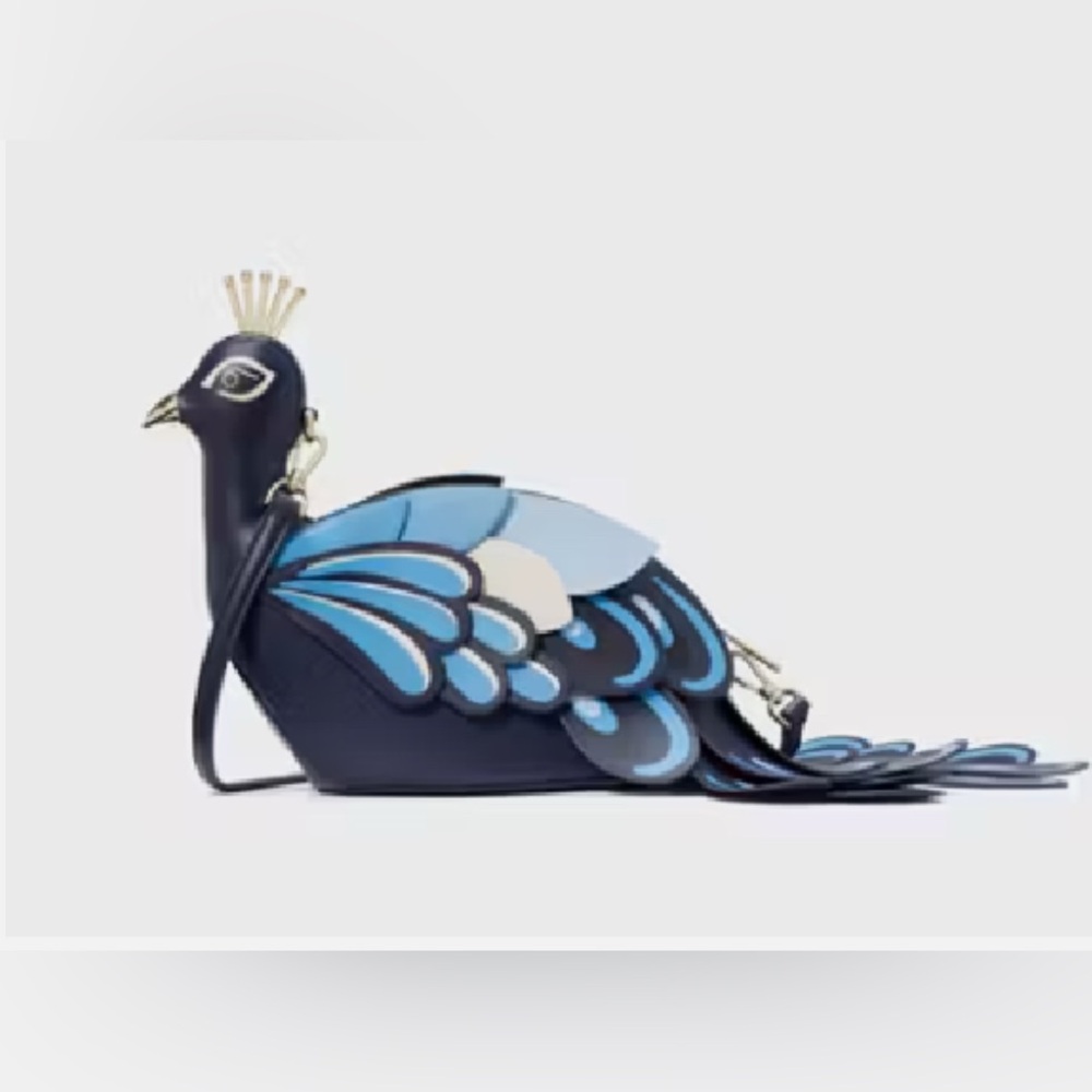 ♠️kate spade Perfect Plume 3D Peacock Crossbody Bag, Blue Multicolor NWT